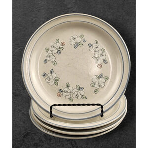 Vintage Salad Bread Plate CHANTILLY Fleur De Lune Hearthside Stoneware 7.5" 1980